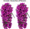 Artificial Faux Bougainvillea Flowers Plants for Outdoor,2 pcs Fake Silk UV Resistant (Purple)
